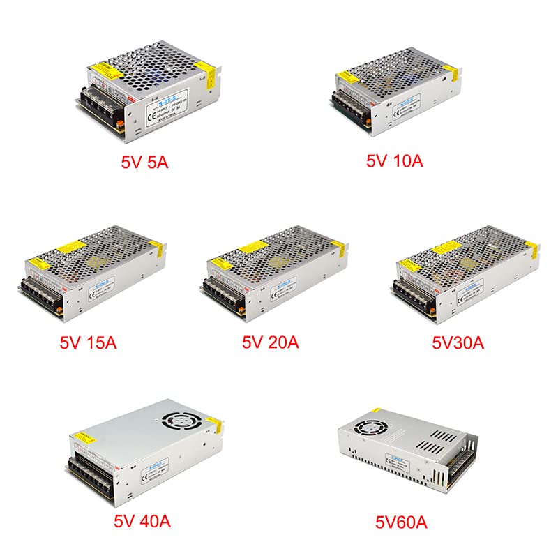 Alimentatore DC 12V 9V 12V 15V 24V DC 12V 15V 24V Adattatore di corrente AC 110V 220V a 5V 12V Striscia LED di alimentazione CCTV (12V, 50A)
