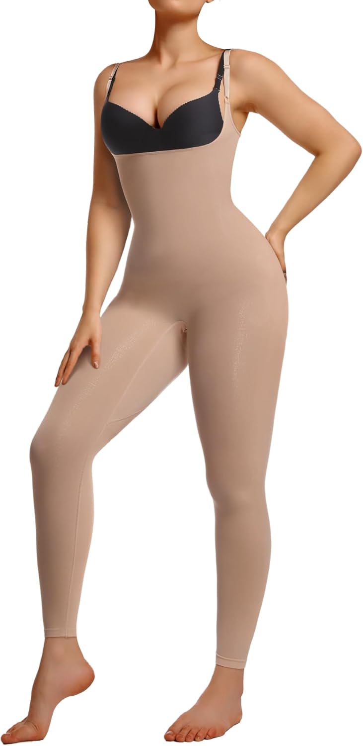 SHAPERX Hourglass Leggings 360 Compression 2 Sizes Look Full Body Shaper Breathable No Roll Down