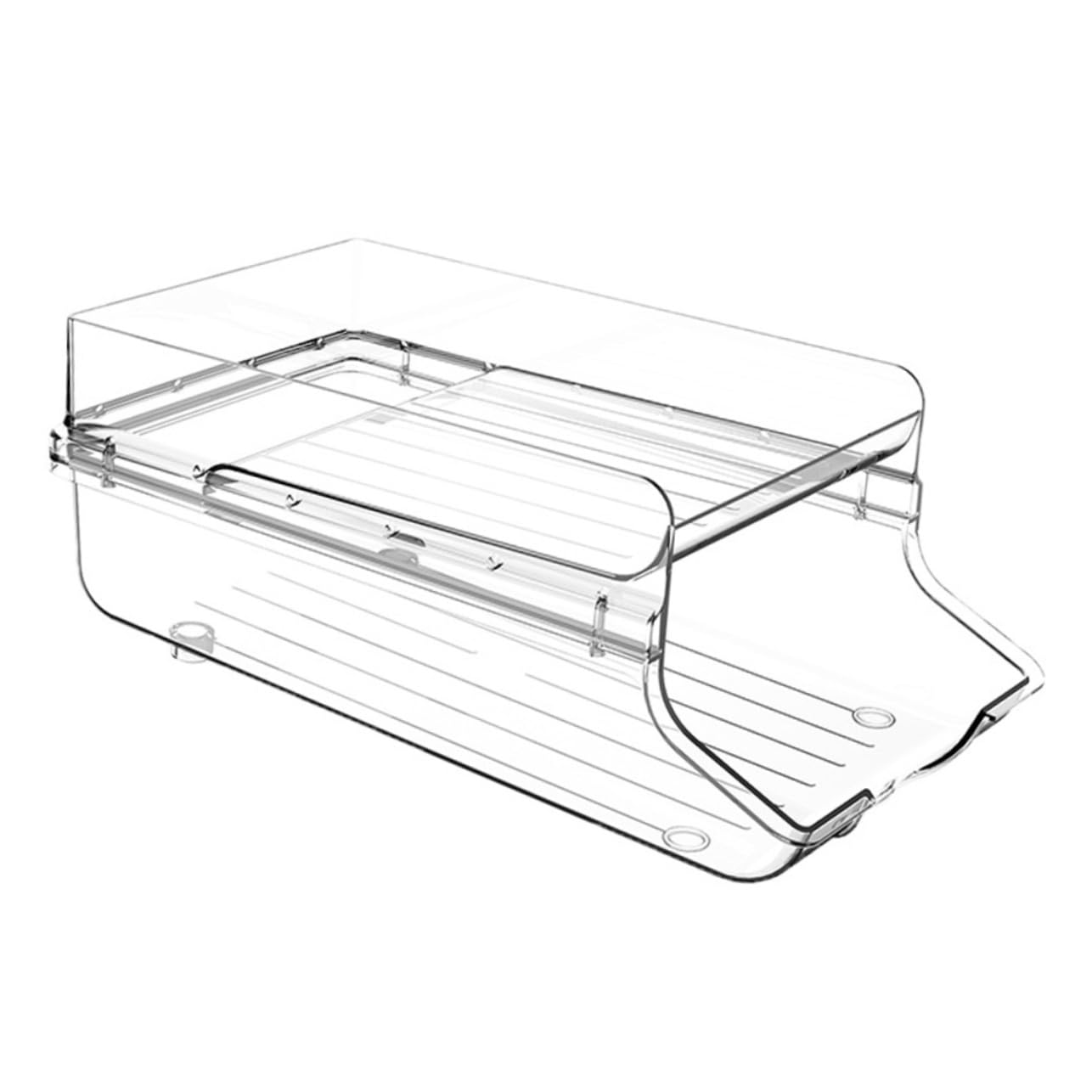 MAGICLULU Dispensador de Latas Doble Capa Transparente de Plástico 1 Pieza | Organizador de Bebidas para Cocina y Rv, Diseño Resistente que No se Dobla Rompe, Conserva Frescura