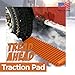 Tread Ahead: Ultimate Mud Rescue Traction Boards - Unleash Your Vehicle from being stuck in snow, sand or mud with Unmatched Grip! Made In U.S.A. Orange 4X4 ATV UTV Car Traction Pads plus Ice Scraper