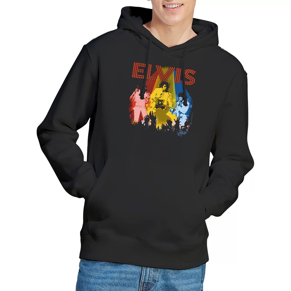 Elvis Presley Vegas Remembered Unisex Hoodie, Black, XX-Large