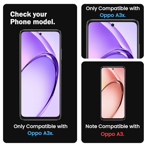 Image of ArmourPro Military Grade Gorilla Tempered Glass Screen Protector Compatible for Oppo A3 Pro, A3x and Oppo 12X with Edge to Edge Coverage, Cable Protector and Easy Installation kit (6.7 Inch)
