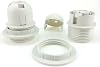 E27 Light Bulb Holder ,Woopower Practical Lamp Pendant Socket -Plastic Lampshade Ring Adapter(White) [Energy Class F]