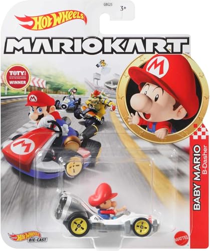 DieCast Hotwheels Mario Kart Baby Mario, B-Dasher (2020 Toty Winner)