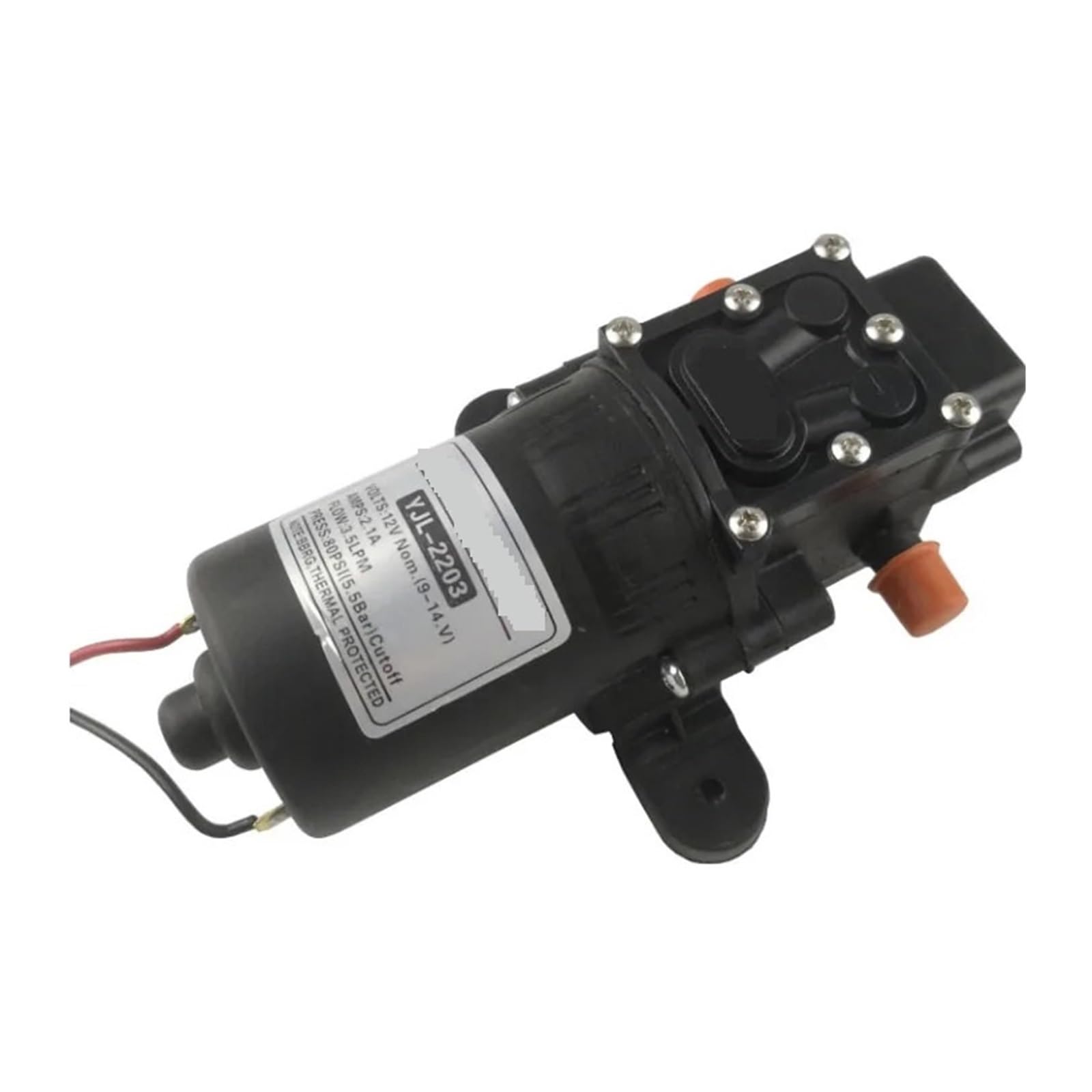 12V Electric Sprayer Diaphragm Pump Small Motor Water Type Reflow Intelligent Pressure Switch Agricultural Smooth Operation Flow Steady Reliable(Reflow Type)