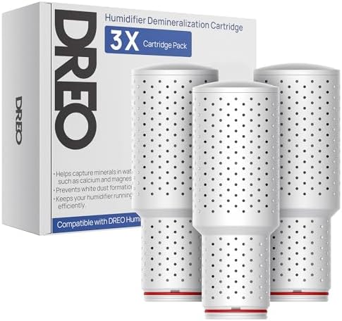 DREO Demineralization Cartridge 3-Pack for Humidifiers, Compatible with DREO Humidifiers HM311/311S/306, Prevent Mineral Build-up, Filter Hard Water, Eliminate White Dust, Extend Humidifier Lifespan