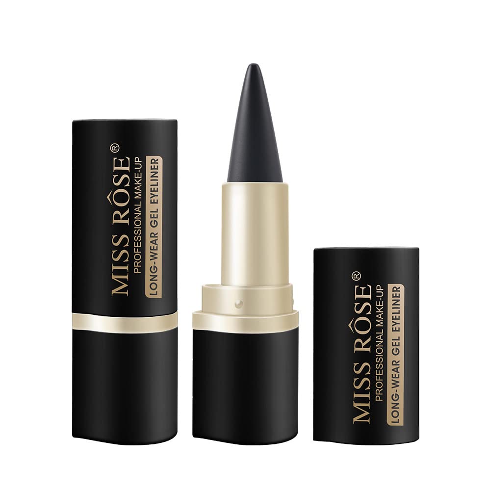 Eyeliner Waterproof, Makeup Eyeliner Líquido Semi-Permanente, Professional Makeup Lápiz de ojos Eyeliner En Gel, Intense delineador de ojos Sólido Negro