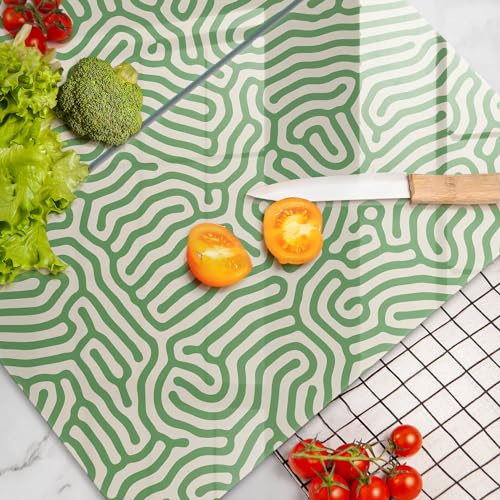 Planche à découper pour cuisine créative au design lignes d'abstraction - 5