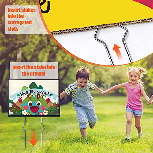36 Pack Yard Sign Stakes - Upgrade Metal Yard Sign Holder Heavy Duty 13'' Wire Stakes For Garden Lawn Signs Alternative To H Frame Stakes For Corrugated Plastic Signs #TOP4