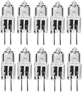 Classic Light Bulb - JC 10 Watt Halogen G4 Bi Pin Lamp (12V) Low Voltage (10 Pack) (10 Watt)