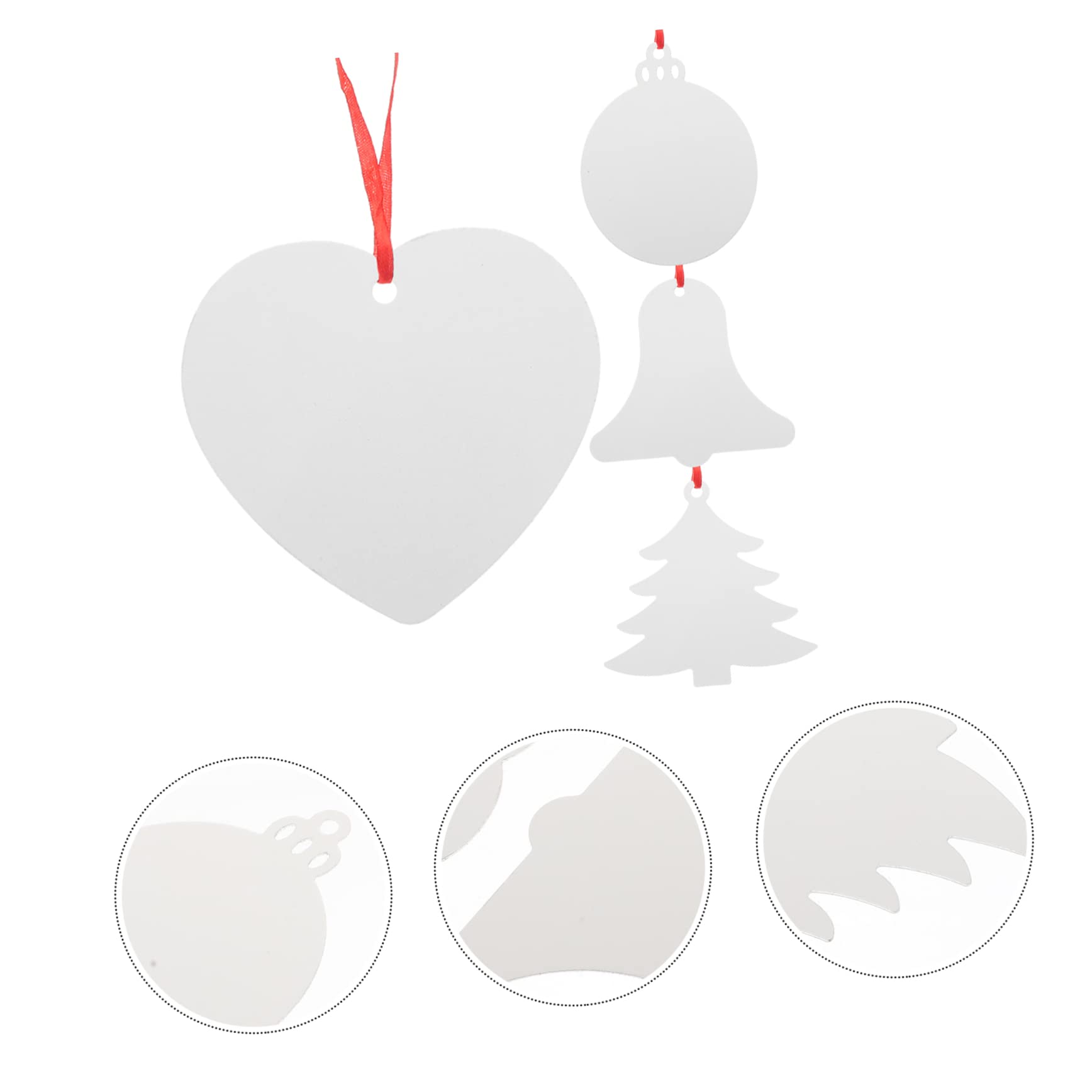 PRETYZOOM 5 Juegos Adorno De Sublimación De Aluminio Navidad Adornos Calcomanías Decoraciones Colgantes Navideños Manualidades Navideñas Colgante En Colgantes Decorativos 4 Uds * 5