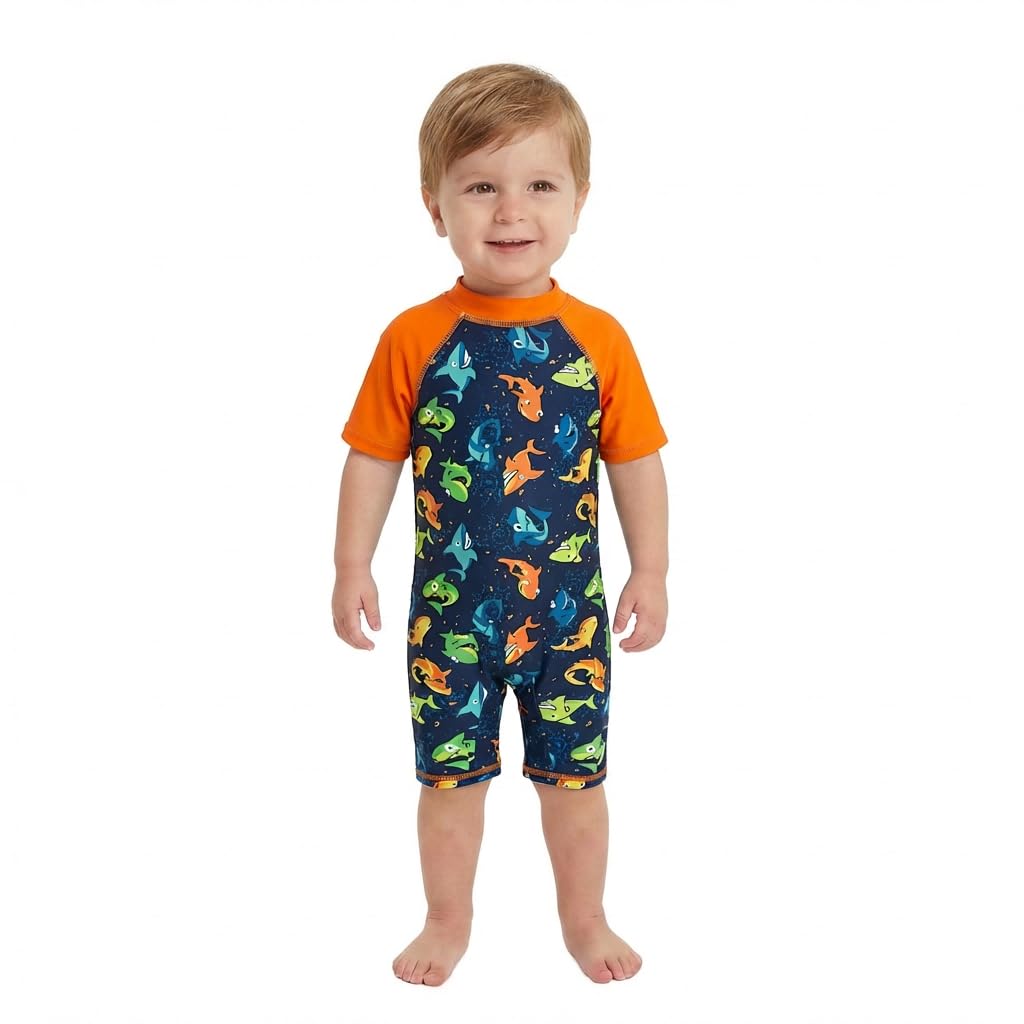 BONVERANO Costume da Bagno per Neonato Vestiti Interi Manica Lunga Protezione UV 50+ Costumi da Bagno con Cerniera