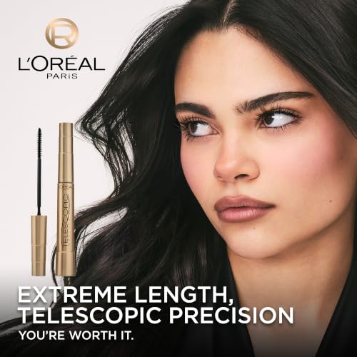 Image of L'Oreal Paris Makeup Original Telescopic Mascara, Separating Mascara Volume and Length Formula, Washable, Black Brown, 0.27 Fl Oz., 1 Count