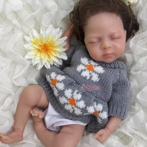 Lifelike 12inch / 30cm Mini Silikon Reborn Baby Puppe Mädchen, realistisches Schlafen Neugeborenes Baby für handgefertigtes Sammlergeschenk
