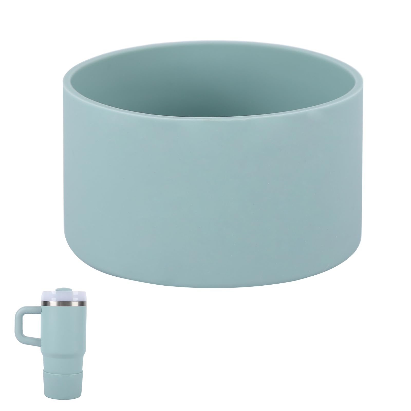 Boot for 14 oz Stanley Cups, Silicone Boot for Stanley Quencher 14 Ounces, Bottom Protector Accessory for 14oz Stanley's Tumbler (Seafoam, 14 Ounces) โ image 1