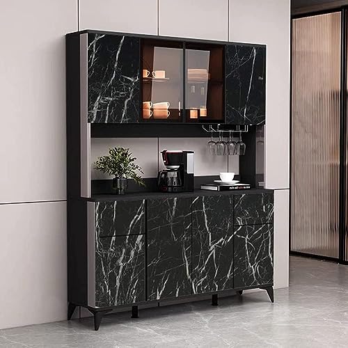 Image of TEKCOOL Wall Stickers DIY Wallpaper Vinyl Marble Wallpapers Peel and Stick Waterproof Wallpaper for Home Kitchen Countertop Cabinet Furniture Oil Proof Kitchen Stickers(Black-1 pc)!