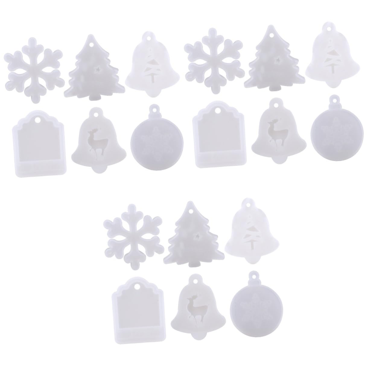 NUOBESTY 3 Ensembles Moules En Silicone De Noël Gâteau Poêle Chocolat Dinosaure Empreneurs À Biscuits Moules Maison Moule A Gateau Chocolat De Noël Bonbons Étain Gel De Silice 6 Pièces * 3