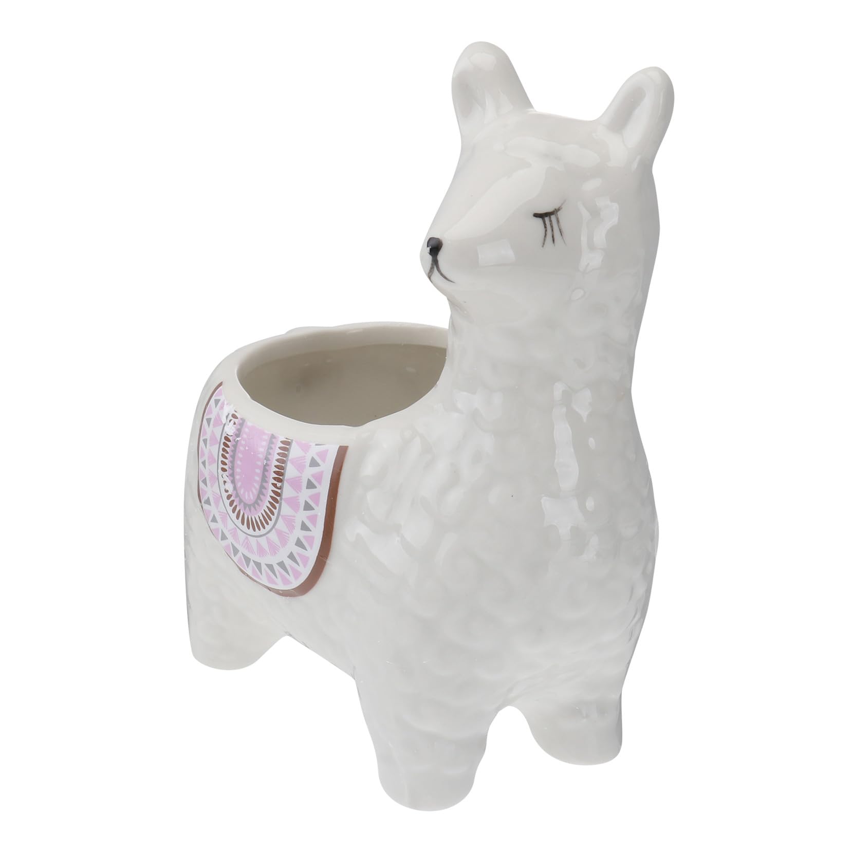 Pot de fleurs alpaga blanc en céramique pour vos plantes d intérieur