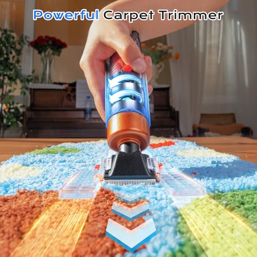 Image of BESGEER Rug Tufting Gun with Carpet Trimmer Kit, Rug Gun with Tufting-Shears with Tufting Cloth, 2 in 1 Cut & Loop Pile Carpet Gun and Carving Clippers, Tufting Gun Machine Kit for Beginners