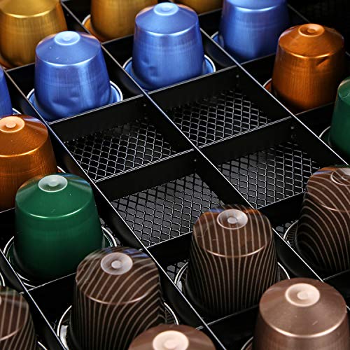 HiveNets Capsule Drawer Coffee Pod Storage Compatible for Nespresso Support Metal Holder 60 Pcs by HiveNets - Image 8