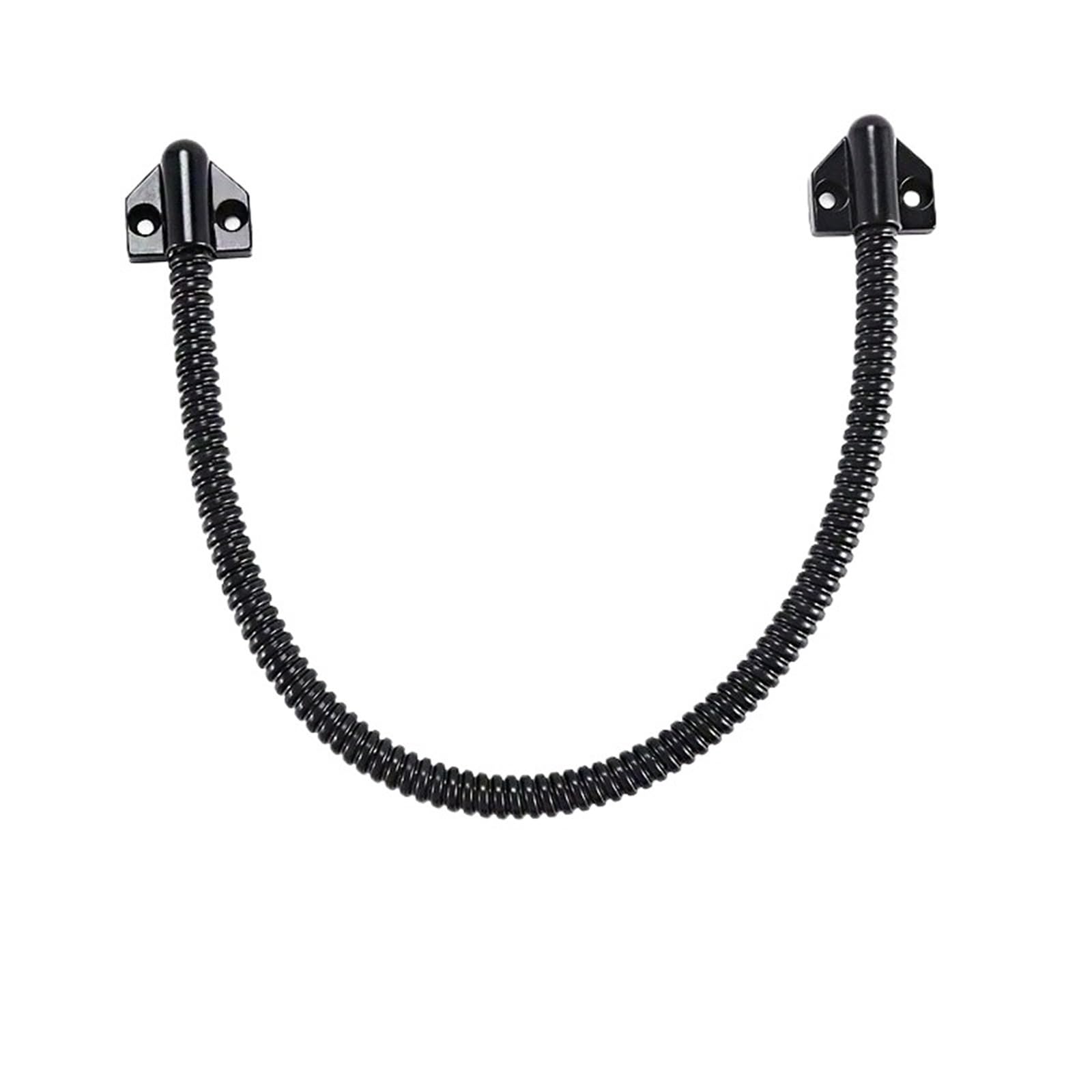 Door Cable Protector 3Pcs Door Loop Exposed Mounting Protection Sleeve Access Control Stainless Steel Cable Hidden Wire Line Protect Metal Head(Black)