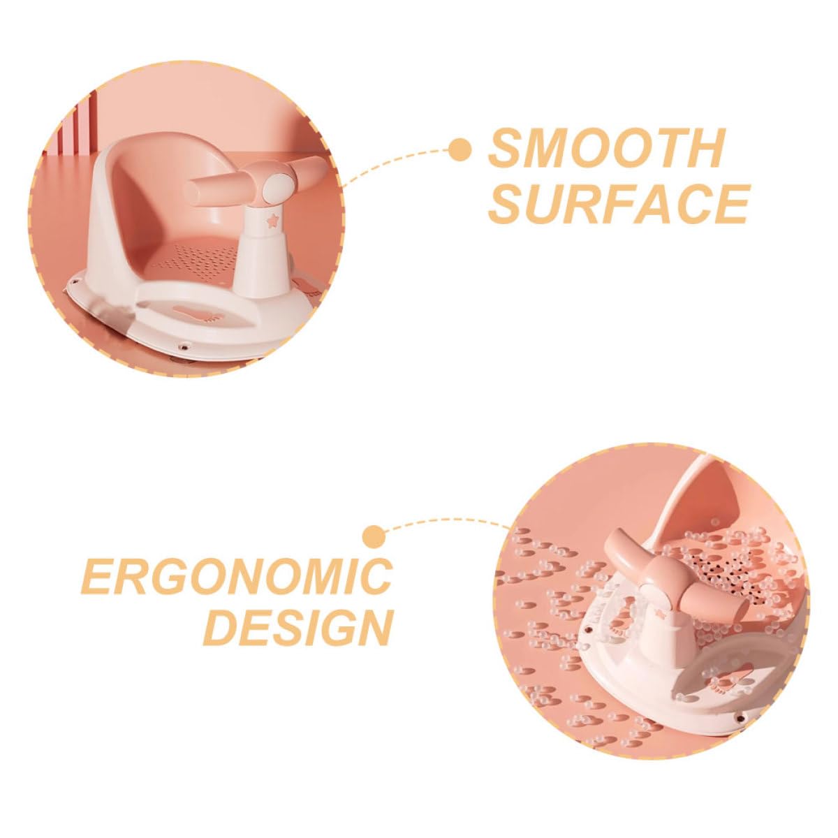 YARNOW Babybadewannensitz und Praktischem Stauraum aus Pp und Tpe mit Rutschfestem Design Ergonomischer für Neugeborene und Kleinkinder im Haushalt