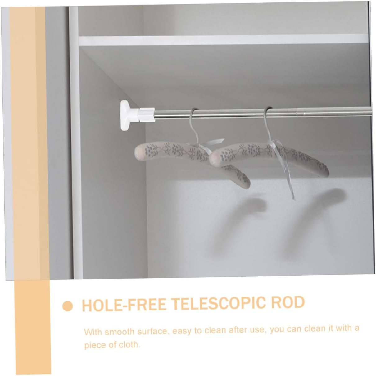 No Drill Telescopic Shower Curtain Rod Easy Install Bathroom Clothes Drying Pole Strong Load Bearing Capacity Smooth Finish for Versatile Use