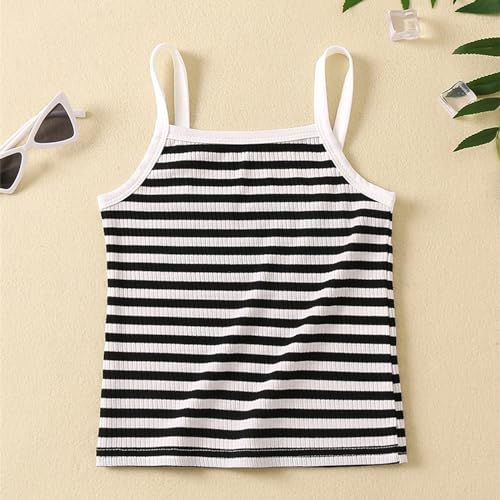 Soft Girls Undershirts Camisoles Toddler Sleeveless T Shirts Summer Striped Tank Tops Tees Cotton Cami Girls Tank Tops2