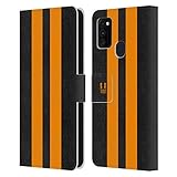 Head Case Designs Schwarzer Rennenwagen Transportmittel Farbig Leder Brieftaschen Handyhülle Hülle Huelle kompatibel mit Galaxy M30s (2019)/M21 (2020)