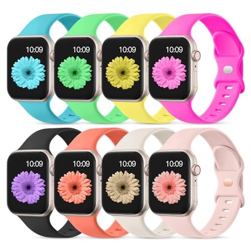 Lerobo Resin Band Compatible with Apple Watch Series 11/10/9/8/7 38mm 40mm 41mm 42mm 44mm 45mm 46mm 49mm,Fashion Lightweight Strap for iWatch Series 6/5/4/SE/Ultra 3 2 1 Wristband Replacemen