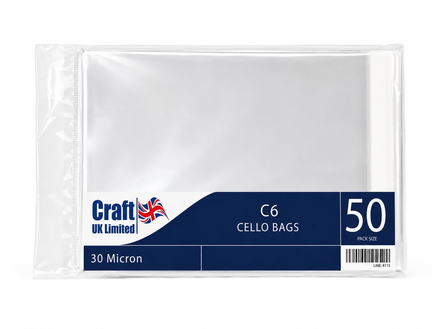 Craft UK 335 C6 50 Cello Bags
