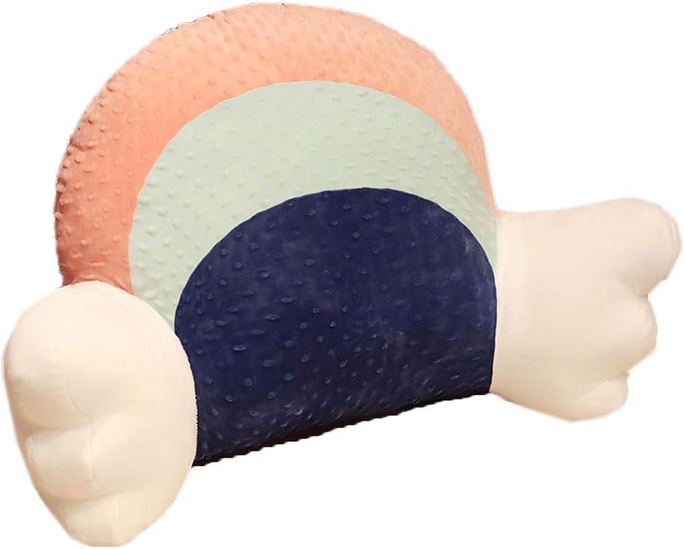 Tingting's Dream Lovely Bed Backrest Pillow Office Chair Lumbar Back Cushion Sofa Bed Rest Reading Pillow Soft Home Chair Waist Pillow (Rainbow, 50×65CM/19.7"×25.59")