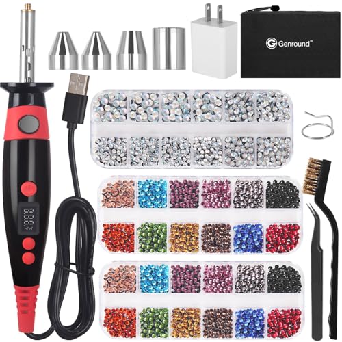 Genround Hotfix Rhinestone Setter, LCD Display Hotfix Applicator Tool...