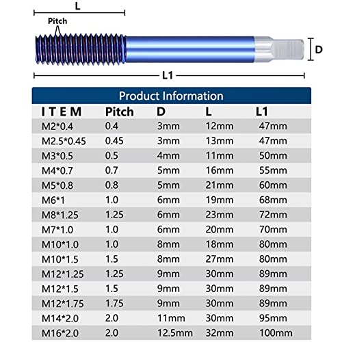 Tarauds de machine de formage sans flûte M8 métrique d'extrusion - 3