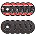 SI FANG 10Pack 4''x 5/8'' Premium High Density Calcined Aluminum Oxide Flap Disc 240 Grit