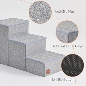 Dog-Stairs-for-Bed-and-Couch-17-H-3-Step-Portable-Dog-Steps-with-Detachable-Mats-Storage-Foldable-Pet-Steps-for-Small-Medium-or-Large-Dogs-Puppy-Grey - Cucciolini Doodles   Dog-Stairs-for-Bed-and-Couch-17-H-3-Step-Portable-Dog-Steps-with-Detachable-Mats-Storage-Foldable-Pet-Steps-for-Small-Medium-or-Large-Dogs-Puppy-Grey