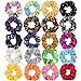 Produktbild Elastische Haargummis, bunte Chiffon-Haargummis für dickes Haar  weiche, dehnbare Haarbänder, Pferdeschwanz-Halter für Frauen Mädchen Haarstyling-Zubehör (20 Stück)