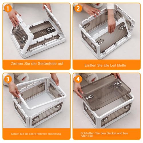 Boîte de rangement pliable à roulettes cube pour gain de place maison