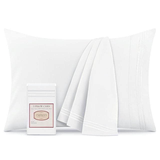 Mellanni Pillow Cases - Luxury Extra Soft Cooling Pillow Covers - 2 PC Iconic Collection Pillowcases - Envelope