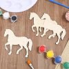 20 Pcs Wooden Horse, 4 Inch Horse Ornaments Unfinished Wood Wood Running Horses Cutouts for Making Gift Tags Home Party Decoration #2