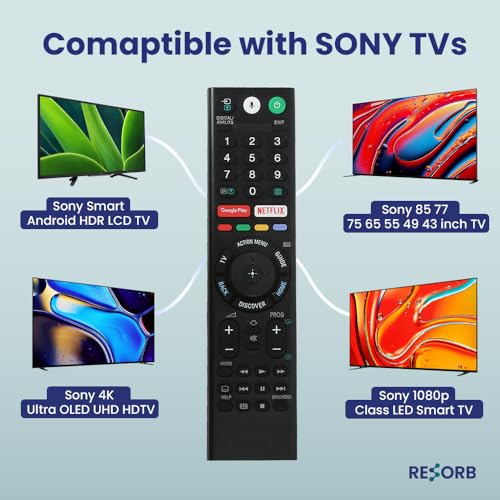 Image of LED 268 Voice Command Compatible with Sony 4K Smart LED UHD OLED QLED Android Bravia TV Bluetooth Remote Control Replacement of Original RMF