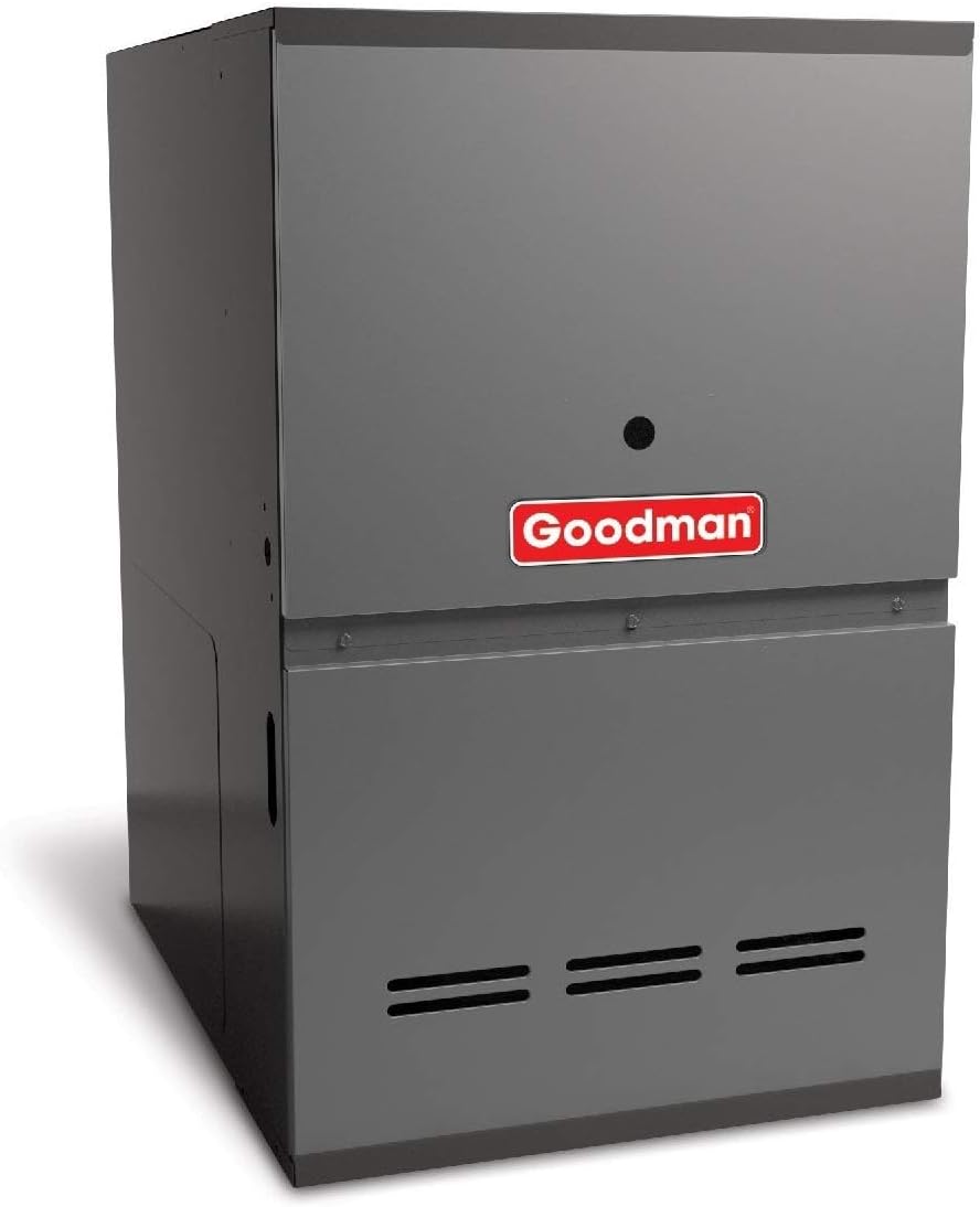 Goodman 80% AFUE Two Stage Downflow/Horizontal multi-speed 60k BTU Low NOx Natural Gas furnace (14.5 wide) (GD9T800603AX)