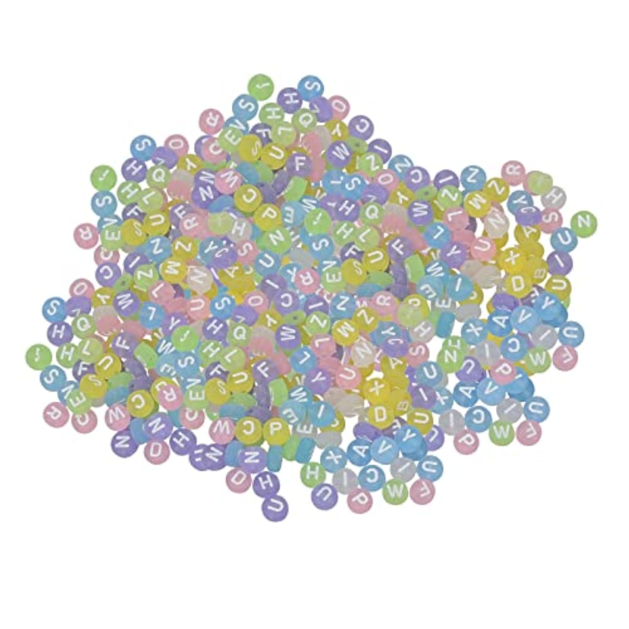 200Pcs Acrylic Round Beads for Bracelets and Key Chains
