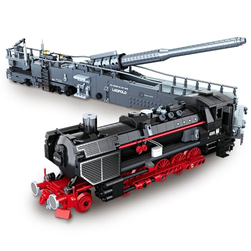 MISINI M6418 WWII German K5 Leopold Building Blocks Set, 1631 Pieces Excellent Creative MOC Train...