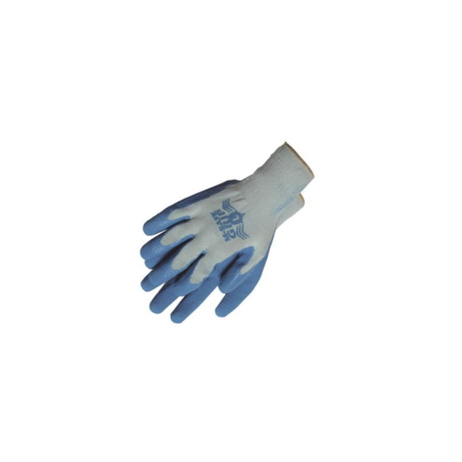 Majestic Glove 3382/9 Industrial Gloves, Rubber Palm, Knit, Medium, Gray/Blue (Pack of 12)