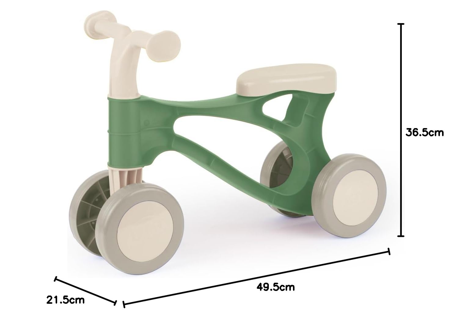 LENA - My First Scooter Vert Pastel – Trottinette Enfant dès 18 Mois, intérieur & extérieur, 48 cm, Axes en Acier 6 mm, certifiée TÜV & GS
