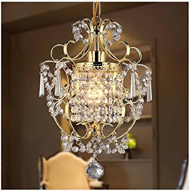 Whse of Tiffany RL4025GD Emily 1-Light Crystal Chandelier, 11", Gold