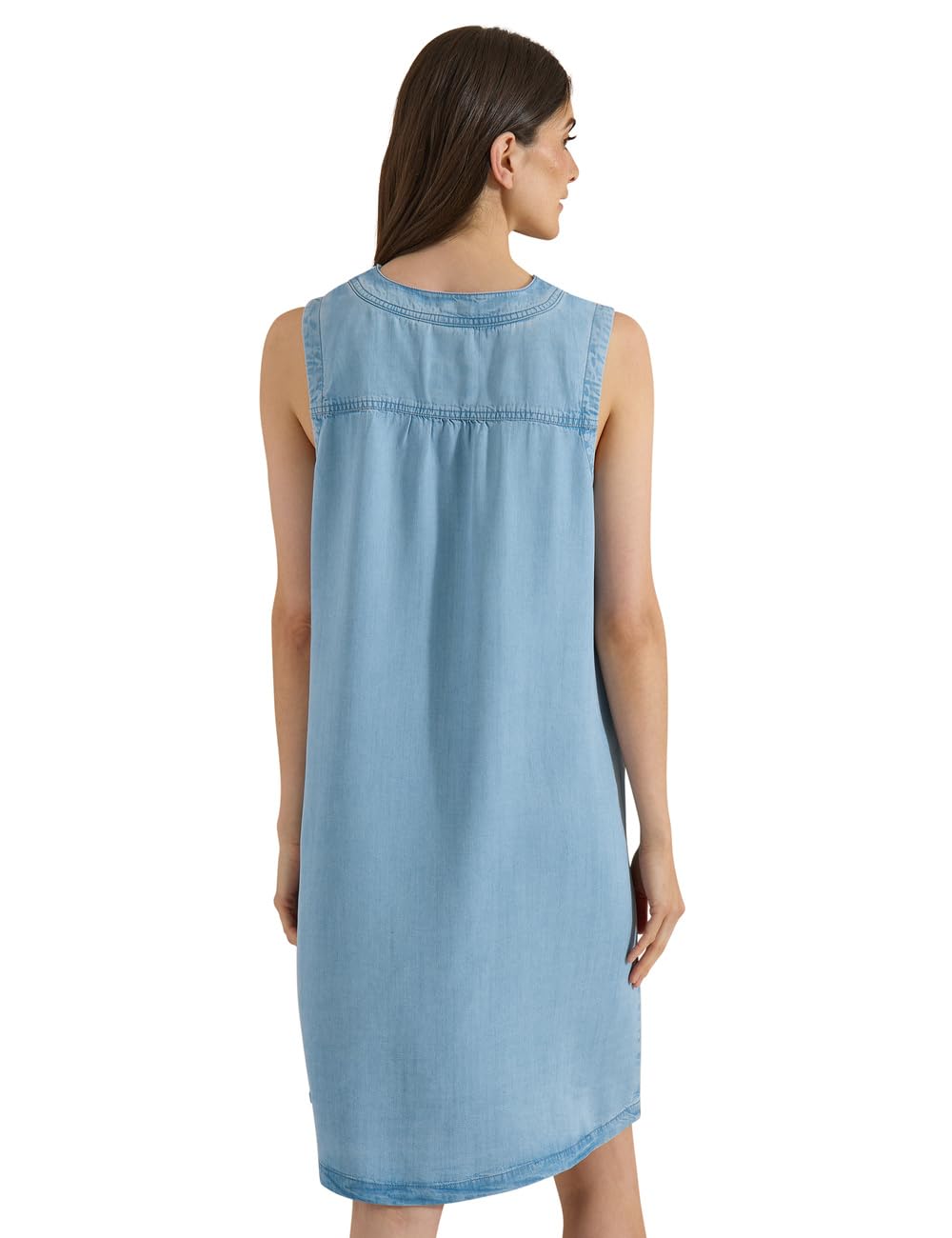 Cecil Damen 1409352 Knielanges Kleid aus Lyocell mit V-Neck (1er Pack)