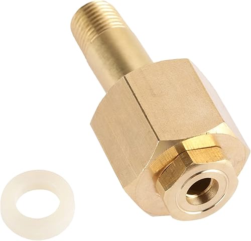 Miniatura 7 de Conexiones del regulador de dióxido de carbono CGA 320 Tuerca de entrada del regulador de dióxido de carbono y pezón con arandela