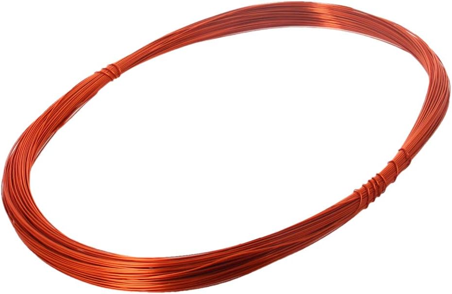 Fielect 0.57mm Inner Dia Magnet Wire Enameled Copper Wire Winding Coil 164Ft Length QZ-2-130 Model Widely Used for A Variety of Motors